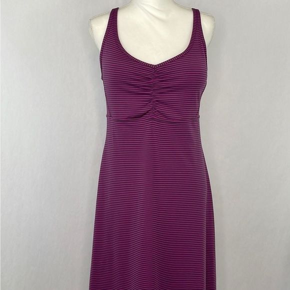 Prana Rebecca Dress in Vivid Viola. Purple with Brown Stripes. Size XL. NWT. - Picture 2 of 16